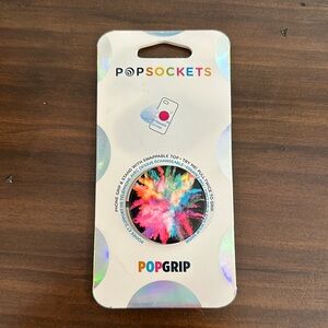 NEW PopSocket PopGrip Expanding Stand Phone Grip Color Burst Gloss Black